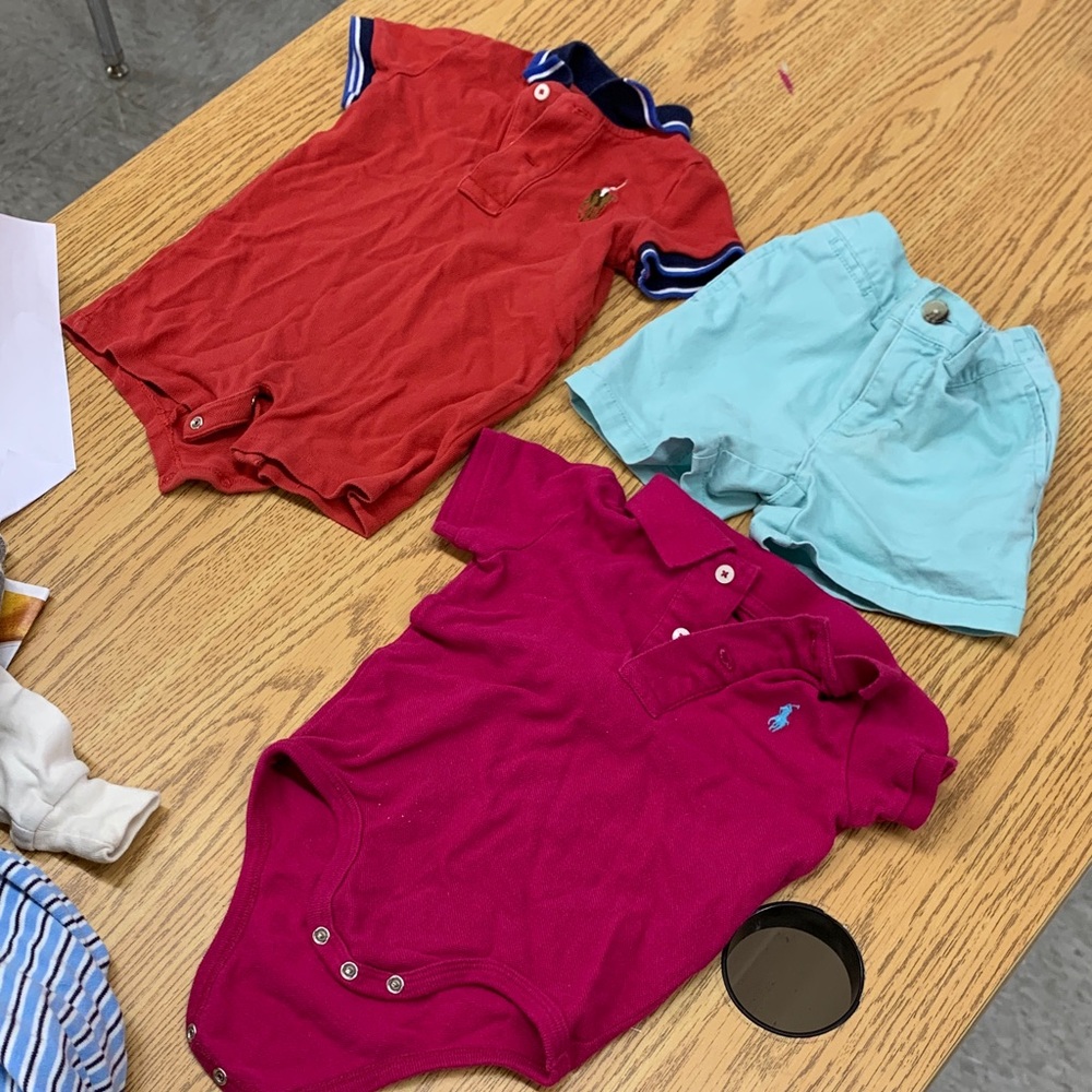 Polo by Ralph Lauren Red and Pink Kids Matching Set